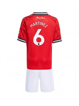 Manchester United Lisandro Martinez #6 Replika Hemmakläder Barn 2025-26 Kortärmad (+ byxor)